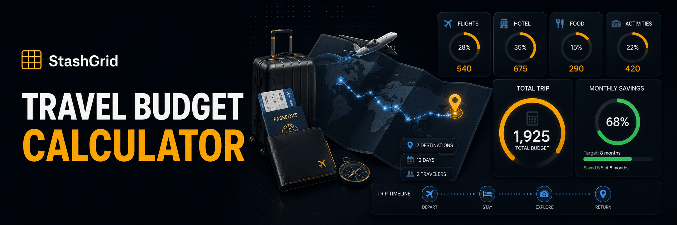 Travel Budget Calculator — StashGrid
